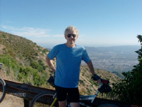 Mac Graham on a bike ride in Los Angeles, CA.