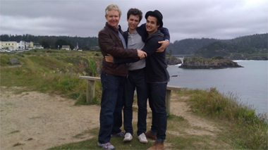 Mac Graham with his sons in Mendocino, CA.